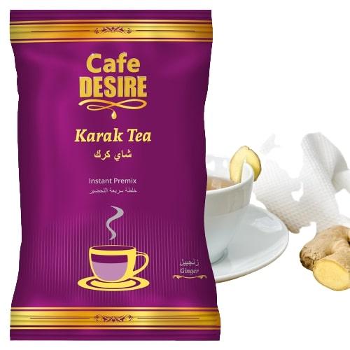 Karak Ginger Tea Premix (1Kg) | 3 in 1 Tea | Makes 80 cups | Strong Tea with Ginger Flavour | Milk not required | Rich taste as Home-made | For Manual Use - Just add Hot Water | Suitable for all Vending Machines 