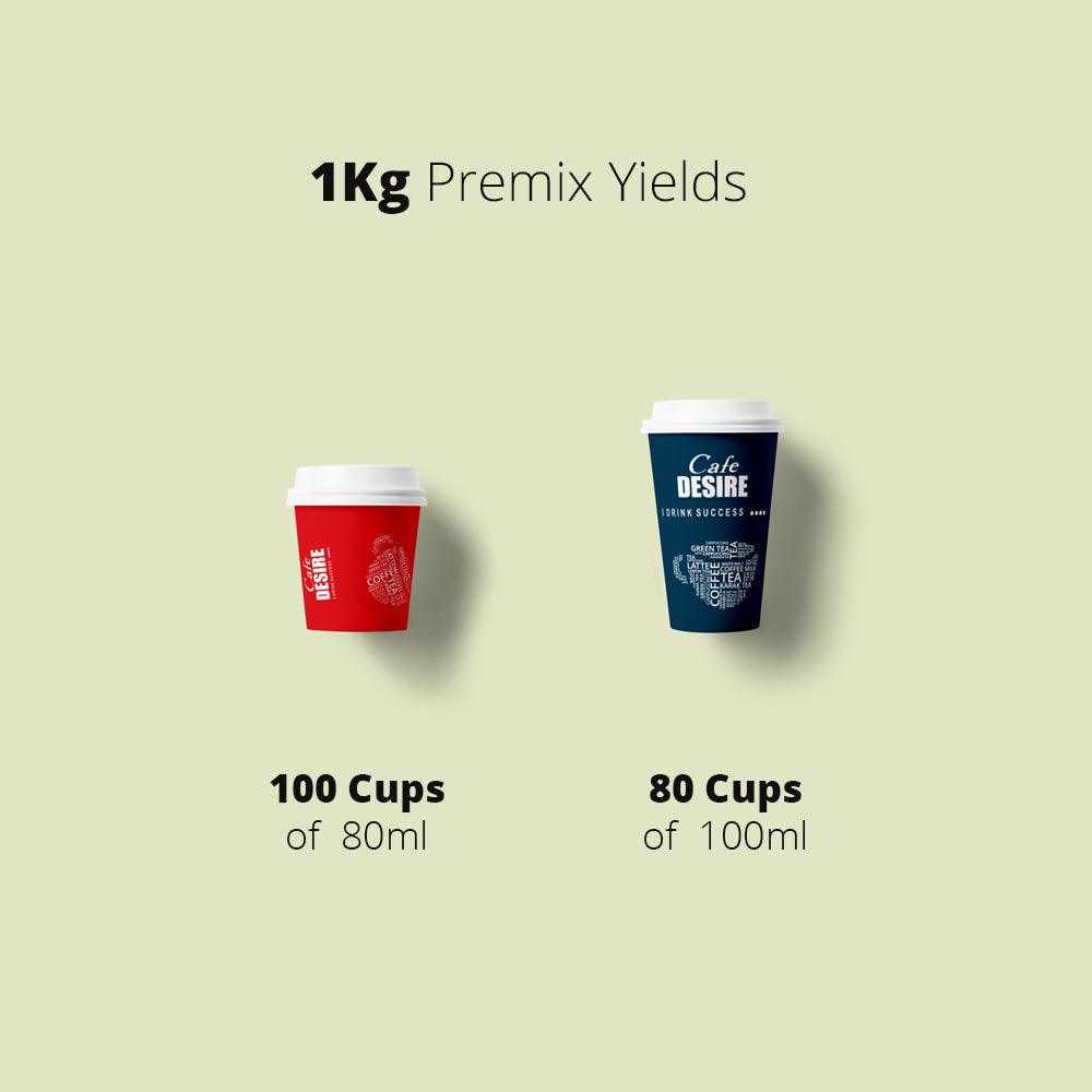 Karak Cardamom Tea Premix (1Kg) | 3 in 1 Tea |  Makes 80 cups | Milk not required | Cardamom Flavour Imported from Geneva | For Manual Use - Just add Hot Water | Suitable for all Vending Machines 